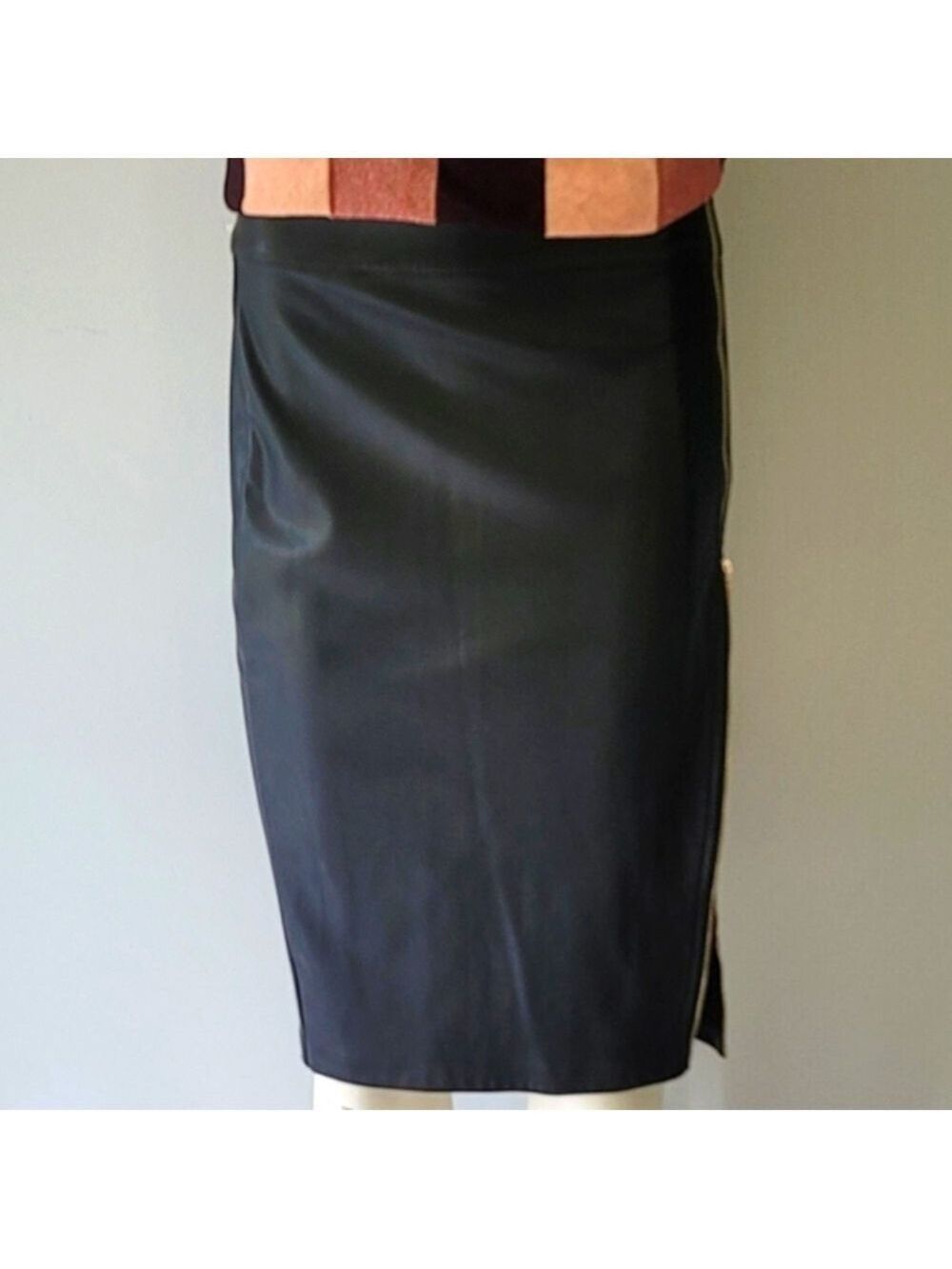 Dynamite Petite Faux Leather Pencil Skirt Size S